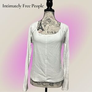 Intimately Free People Cream Long Sleeve Top